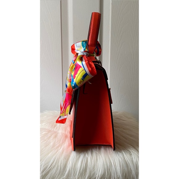 NWT ALDO SUMMER Glendaa Hot Orange Rare Satchel - Picture 3 of 6